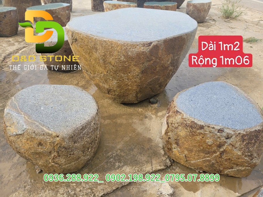 BÀN GHẾ ĐÁ MỸ NGHỆ TỰ NHIÊN - Ảnh 8