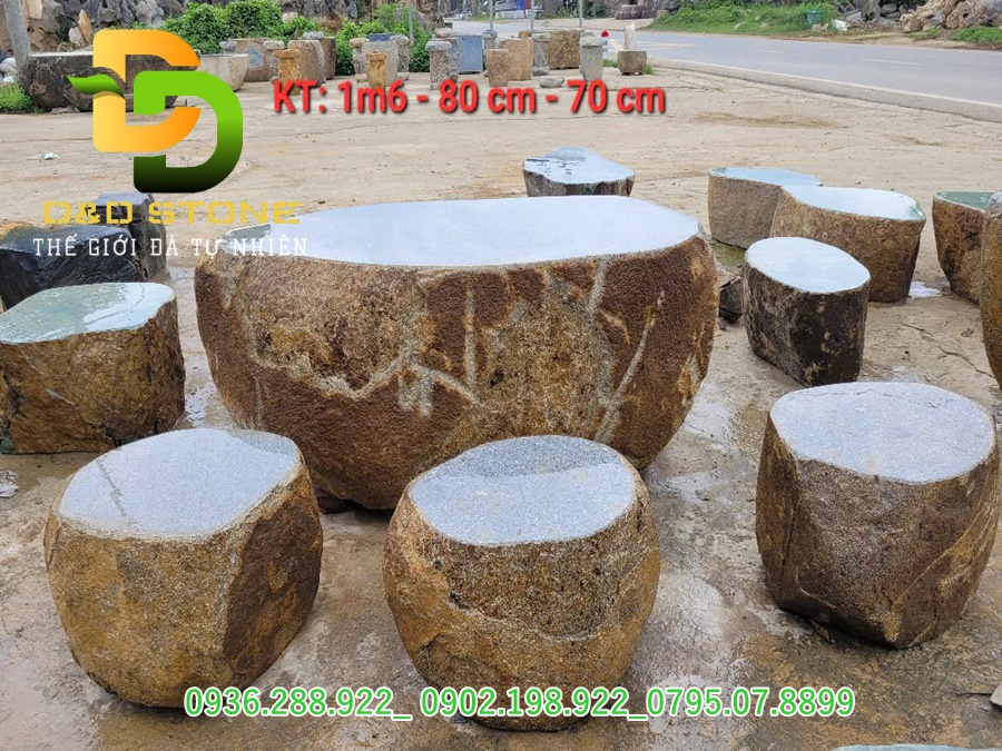 BÀN GHẾ ĐÁ MỸ NGHỆ TỰ NHIÊN - Ảnh 6