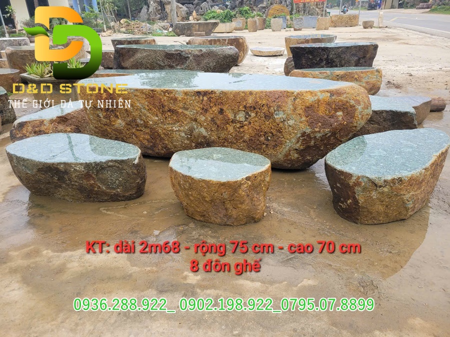 BÀN GHẾ ĐÁ MỸ NGHỆ TỰ NHIÊN - Ảnh 4